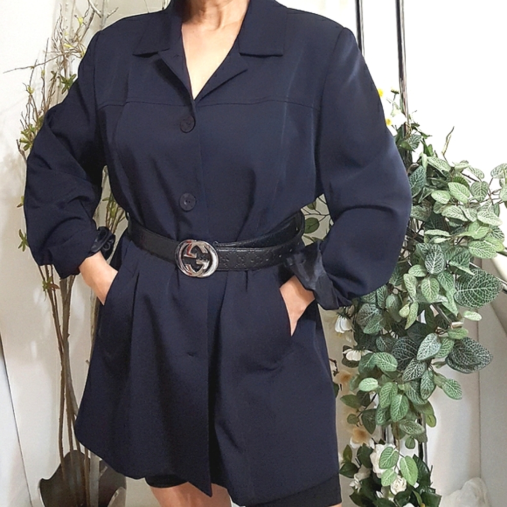Vintage🦋Trench Coat🦋Temptation💙Lightweight|Spring/Fall|Navy Blue